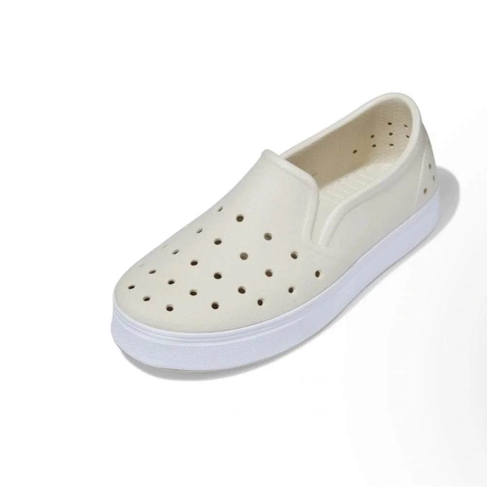 Kids Beige Slip-On Water Shoes like preppy crocs